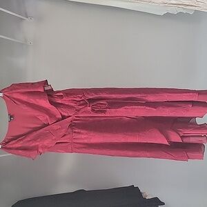 Torrid maroon asymmetrical dress with front tie